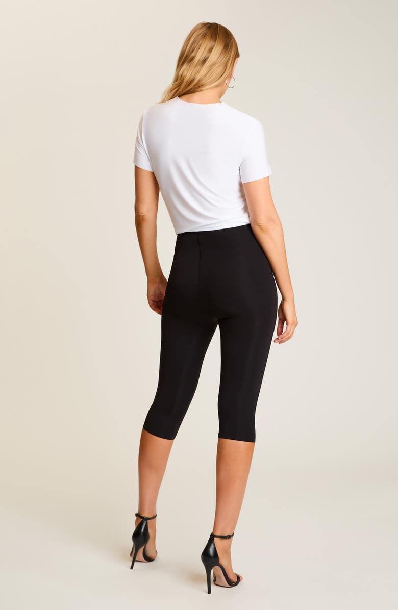 Commando Neoprene Capri Leggings, Alternate, color, Black