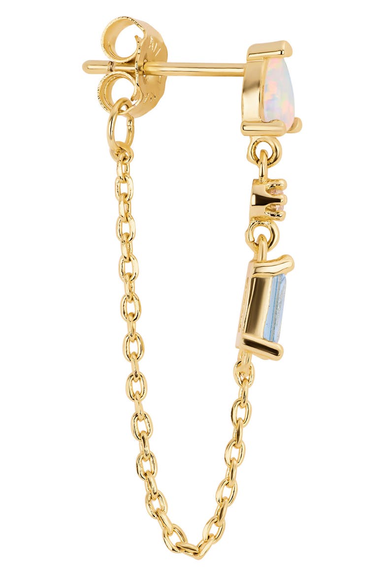 Multi Stone Chain Drop Earring, Alternate, color, GOLD