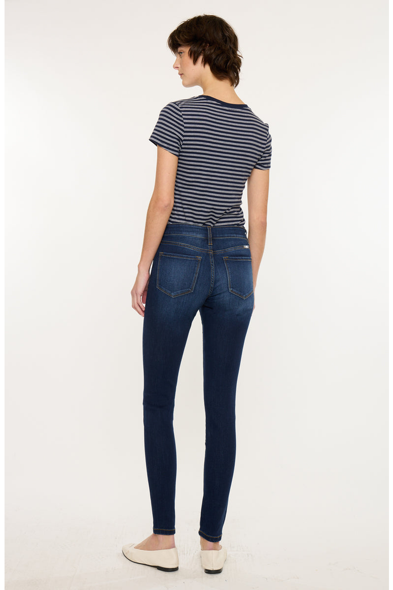 Madison Essentials Mid Rise Super Skinny, Alternate, color, Dark Wash