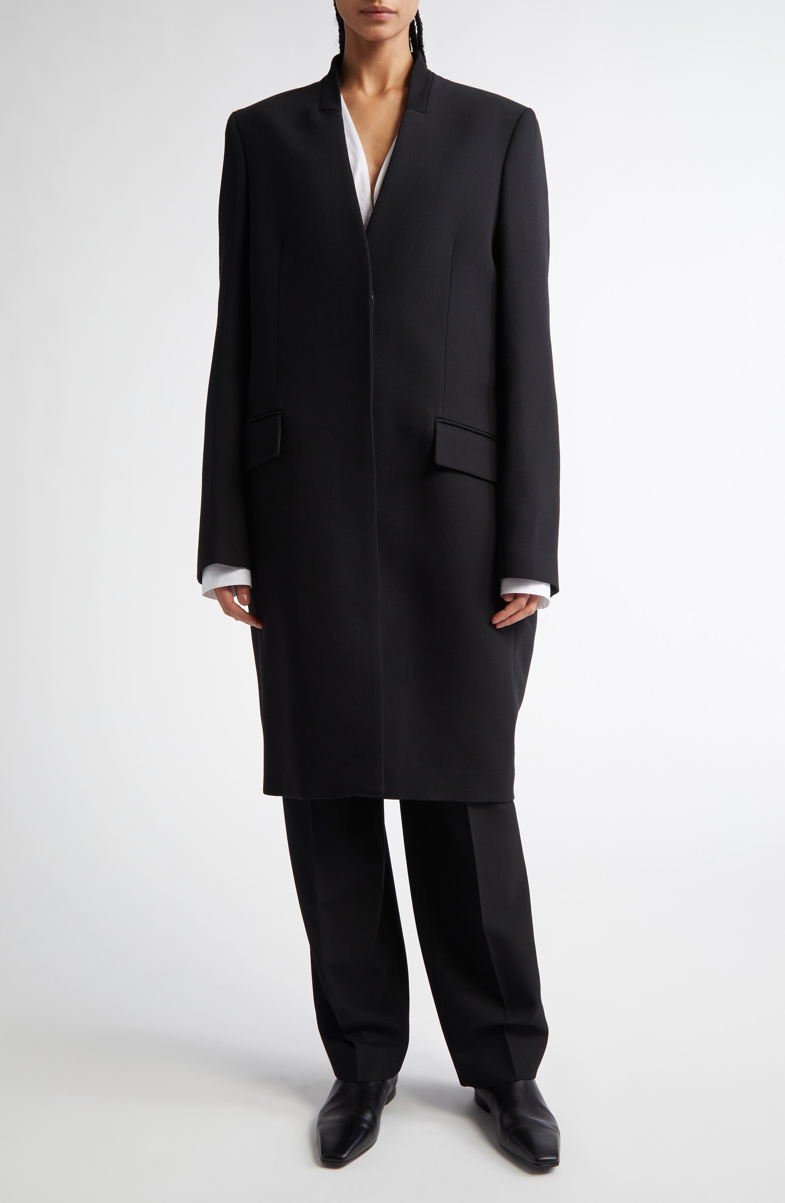 Deep Pleated Coat