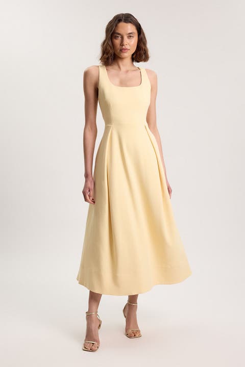 Full Skirt Midi Dress
