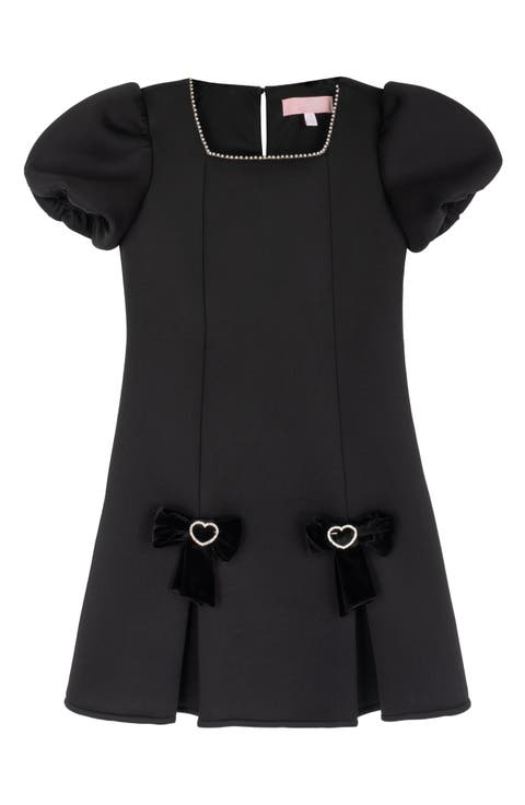 Kids' Pearl Trim Scuba Dress