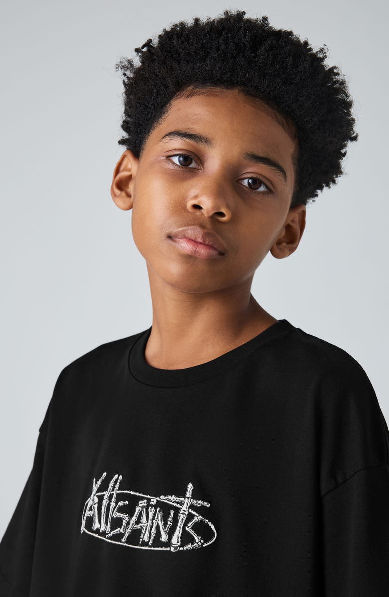 smALLSAINTS by ALLSAINTS Kids' Skeleton Cotton Graphic T-Shirt, Alternate, color, Black