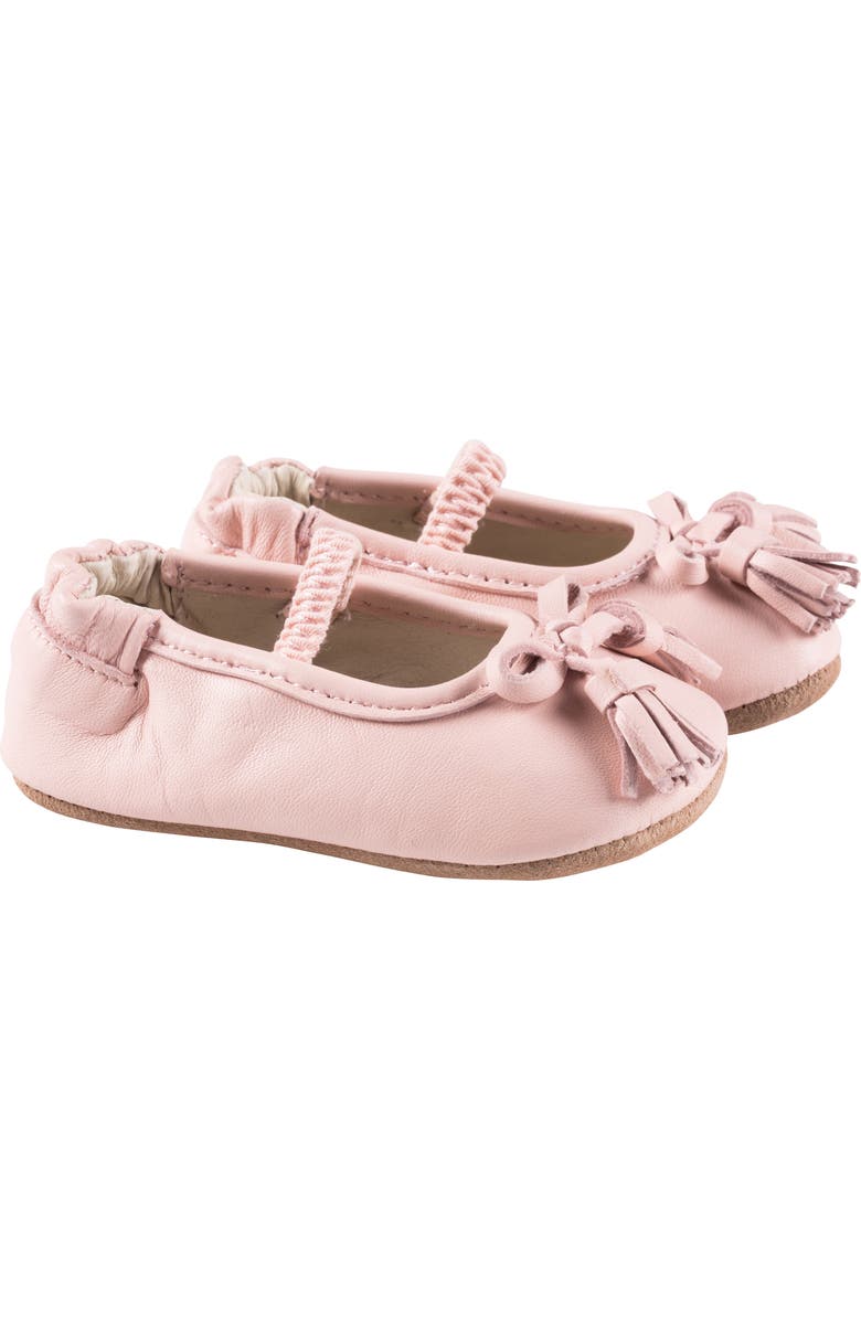 Robeez<sup>®</sup> Emily Bow Tassel Mary Jane Crib Shoe, Main, color,