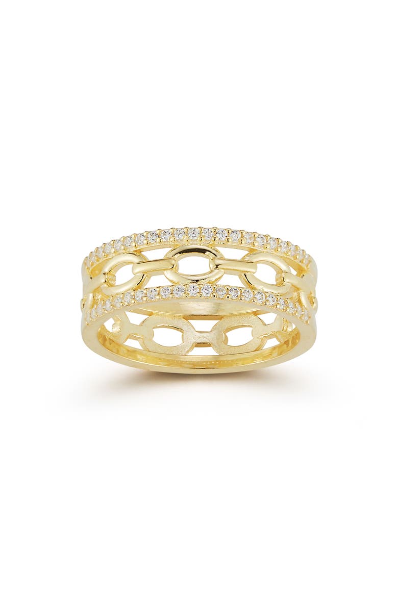 Link Band Ring, Main, color, GOLD
