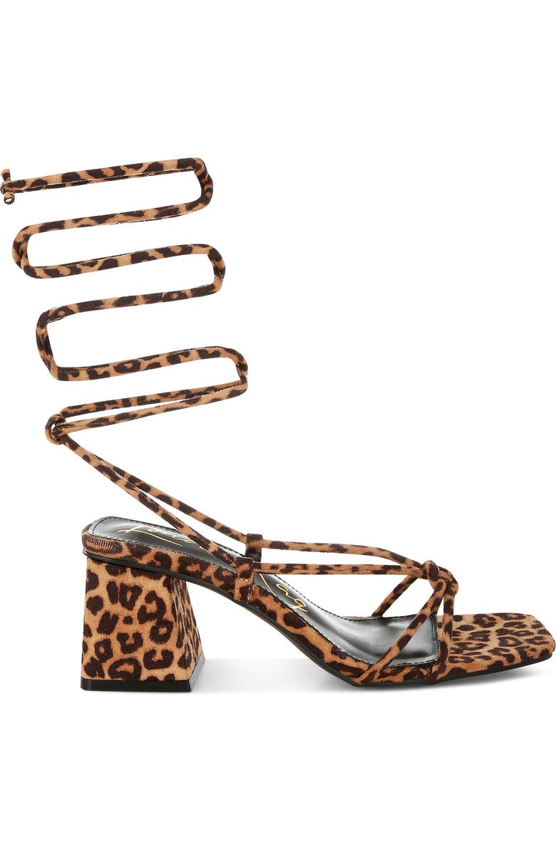 LONDON RAG Piani Ankle Tie Sandal, Alternate, color, Leopard
