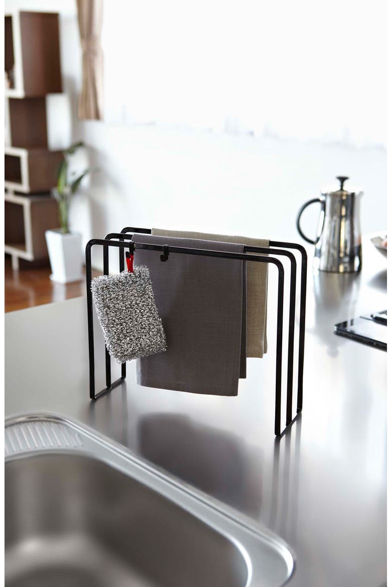 Dish Towel Hanger, Alternate, color, BLACK