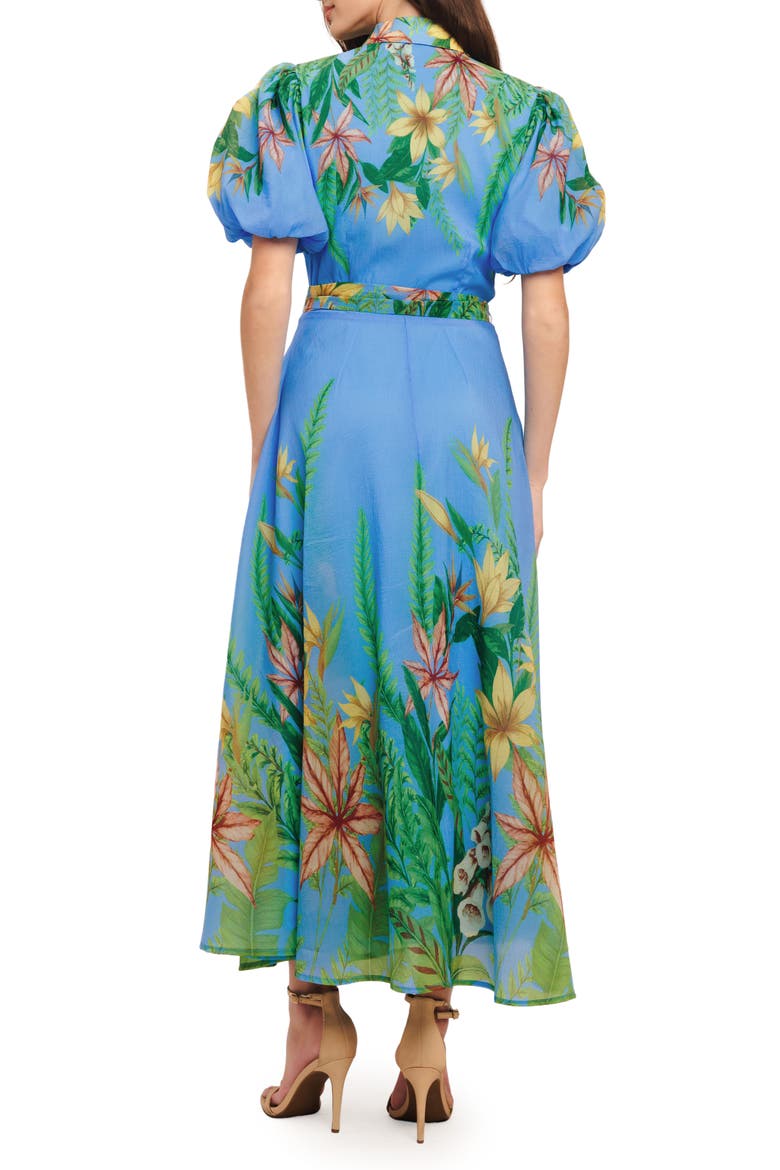 Floral Midi Shirtdress, Alternate, color, BLUE