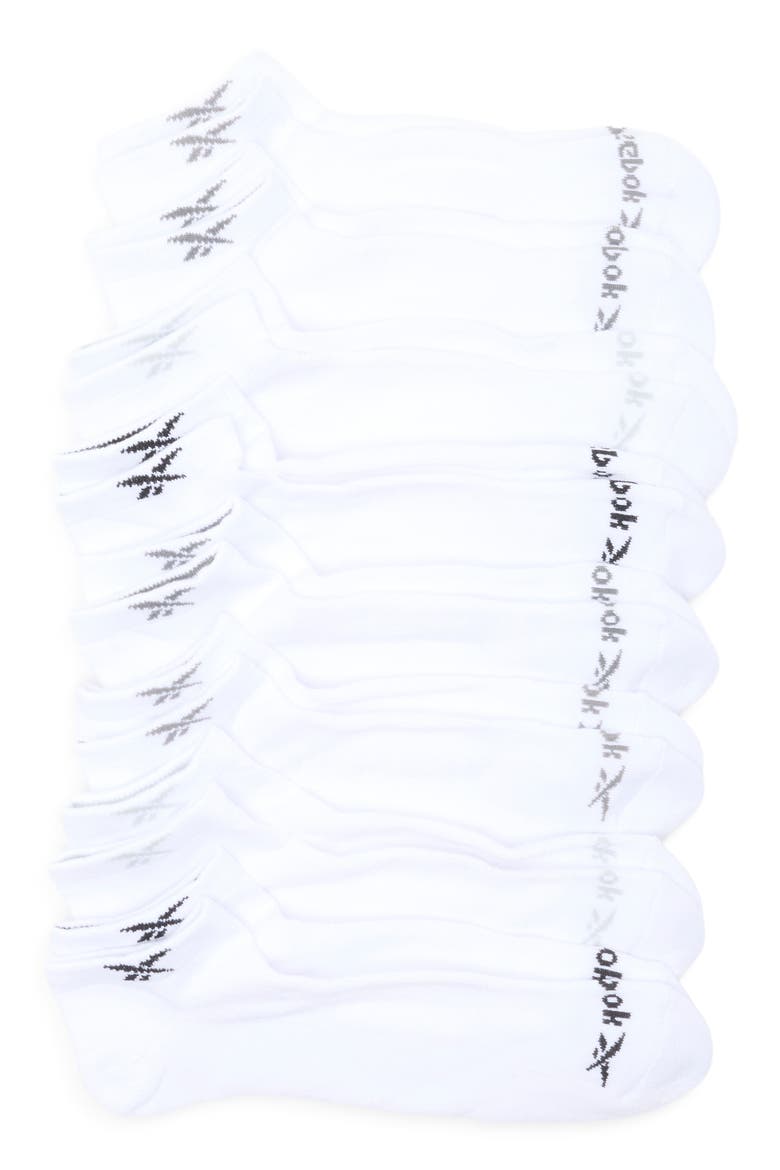 8-Pack Low Cut Athletic Socks, Main, color, WHITE