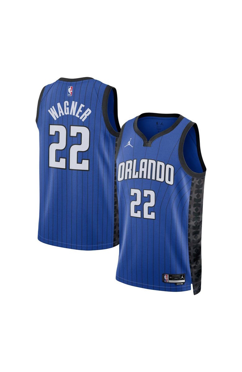 Jordan Brand Unisex Jordan Brand Franz Wagner Blue Orlando Magic Swingman Jersey - Statement Edition, Main, color, 