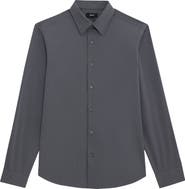 Theory Sylvain ND Structure Knit Button-Up Shirt