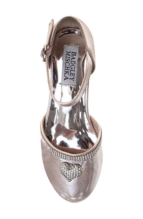Badgley Mischka Collection Kids' Ankle Strap Pump In Pink
