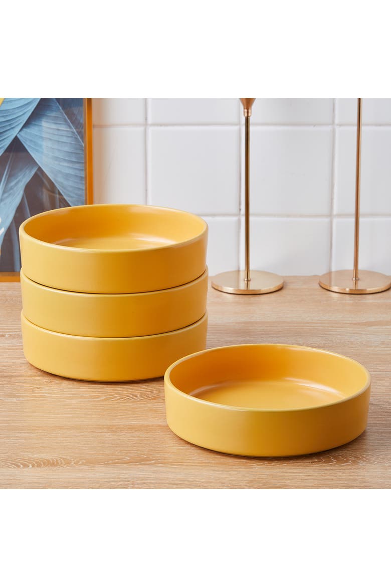 Cleo Stoneware 32-Piece Dinnerware Set, Alternate, color, Yellow