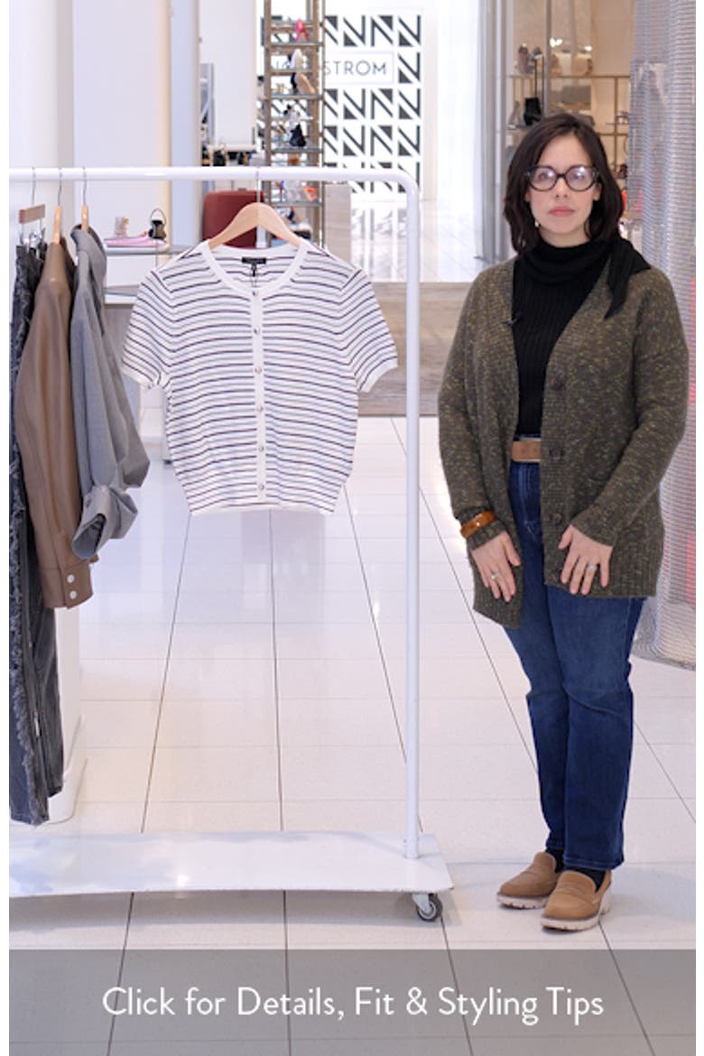 Dina Stripe Short Sleeve Cardigan video