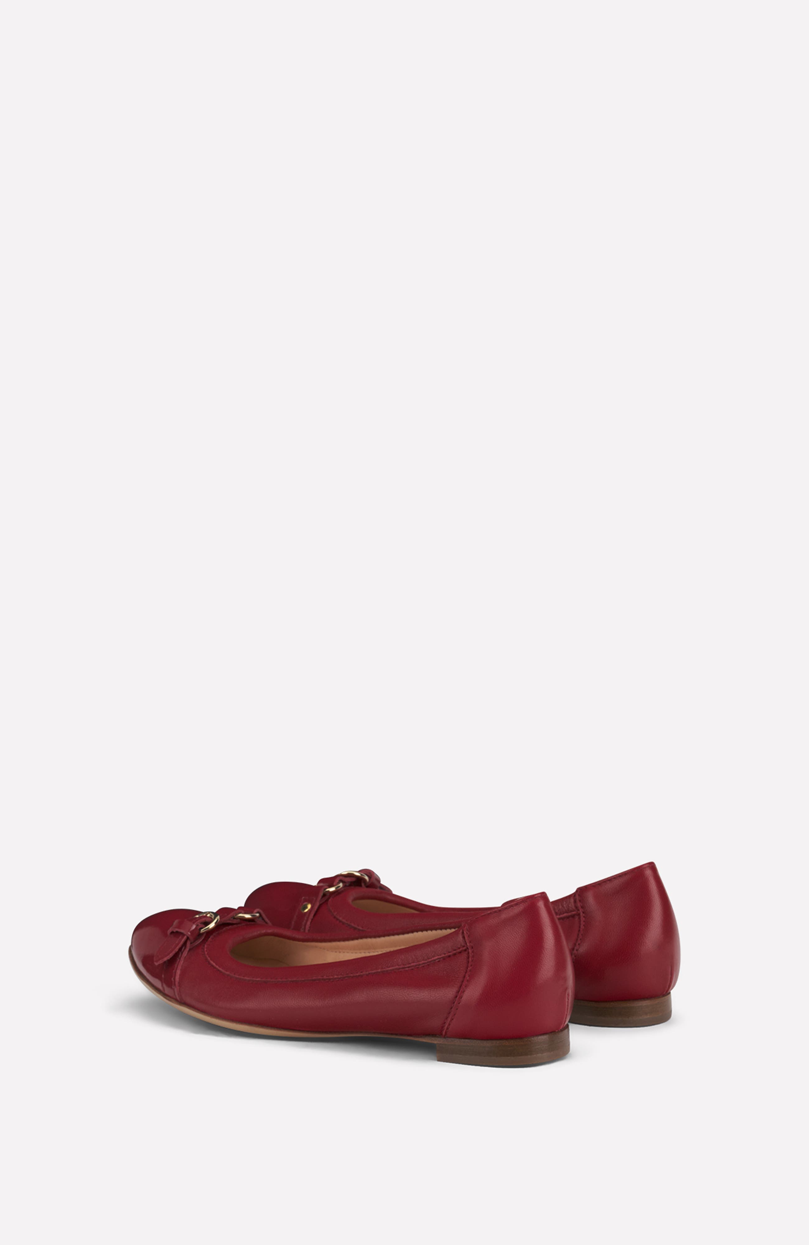 AGL Monika Cap Toe Ballet Flat, Alternate, color, Tomato