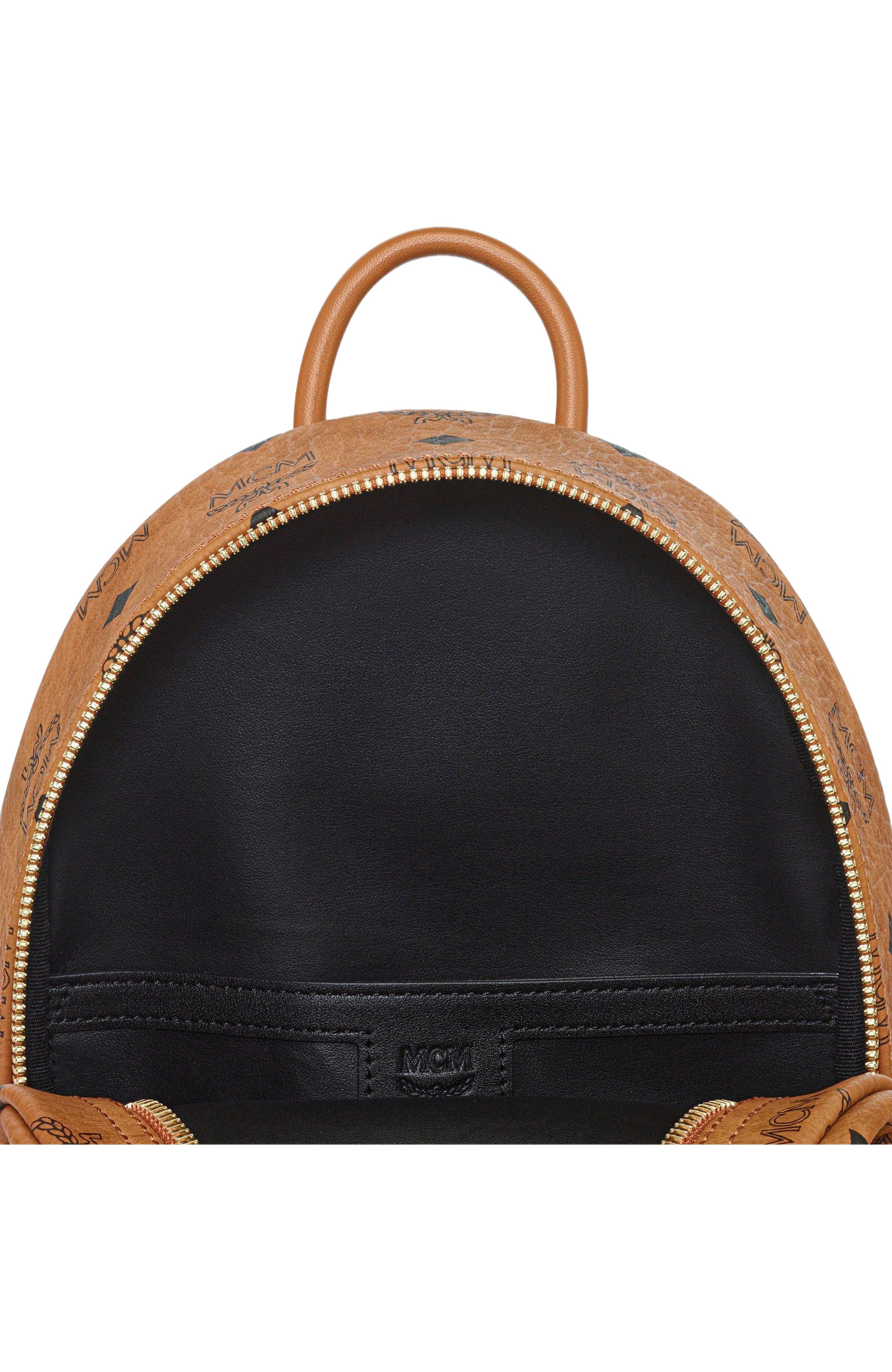 Mini Stark Side Studs Backpack in Visetos, Alternate, color, Brown