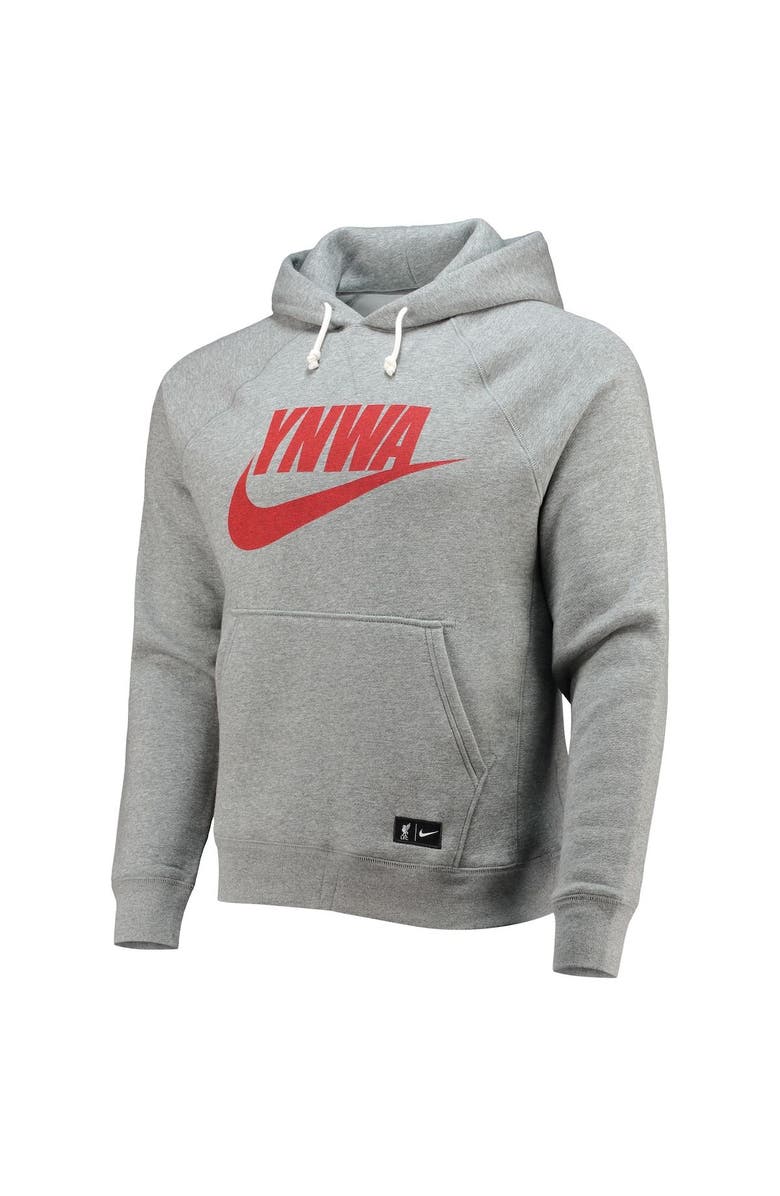 Nike Men's Nike Gray Liverpool Heritage YNWA Raglan Pullover Hoodie, Alternate, color, 