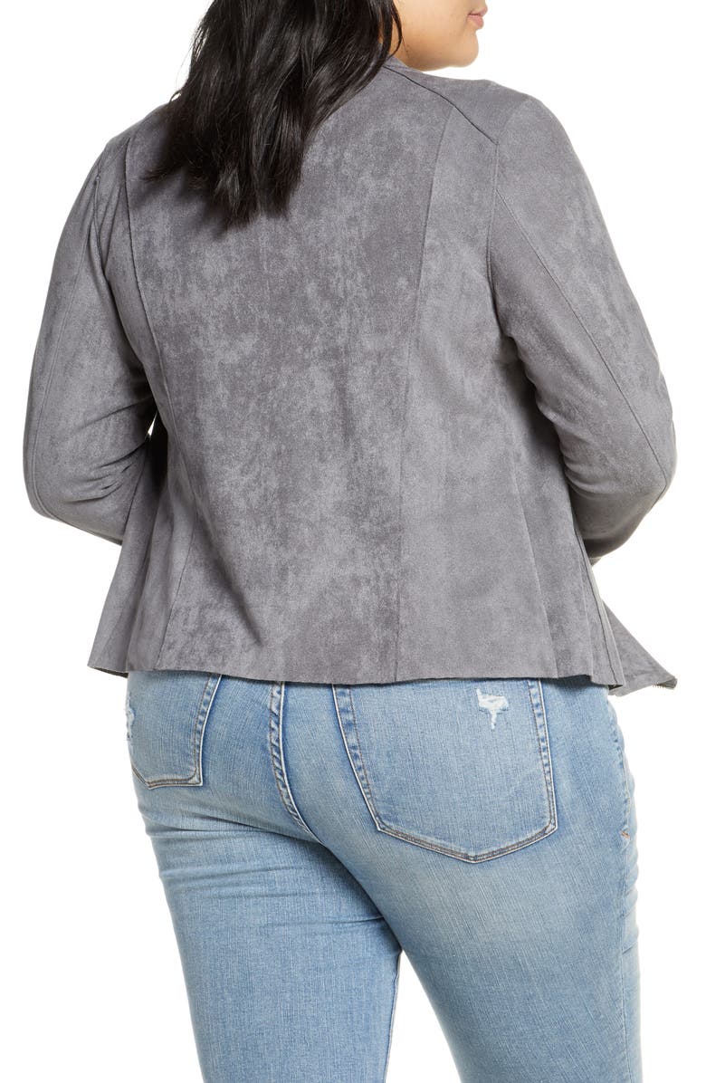 BLANKNYC Faux Suede Drape Front Jacket, Alternate, color, 