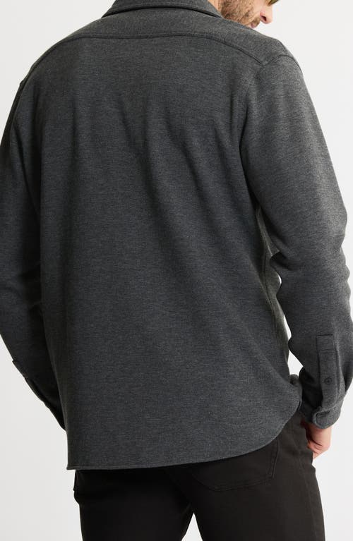 Jachs Knit Shirt Jacket In Gray