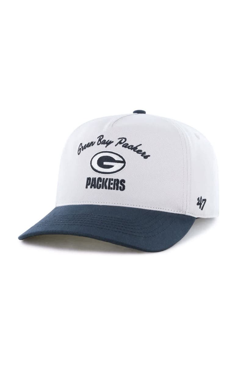 '47 Men's '47 Cream/Black Green Bay Packers Safe Bet Stable Hitch Adjustable Hat, Main, color, 