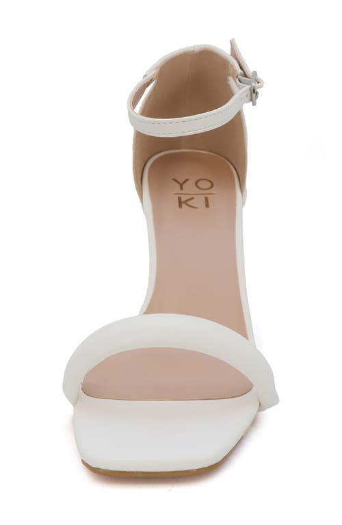 Yoki Selina Ankle Strap Sandal In White
