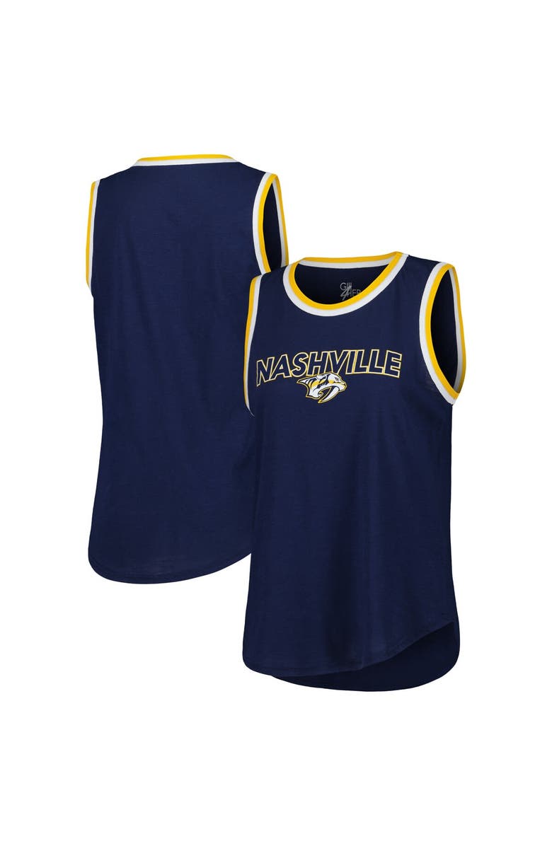 G-III 4HER BY CARL BANKS Women's G-III 4Her by Carl Banks Navy Nashville Predators Strategy Tank Top, Main, color, Navy