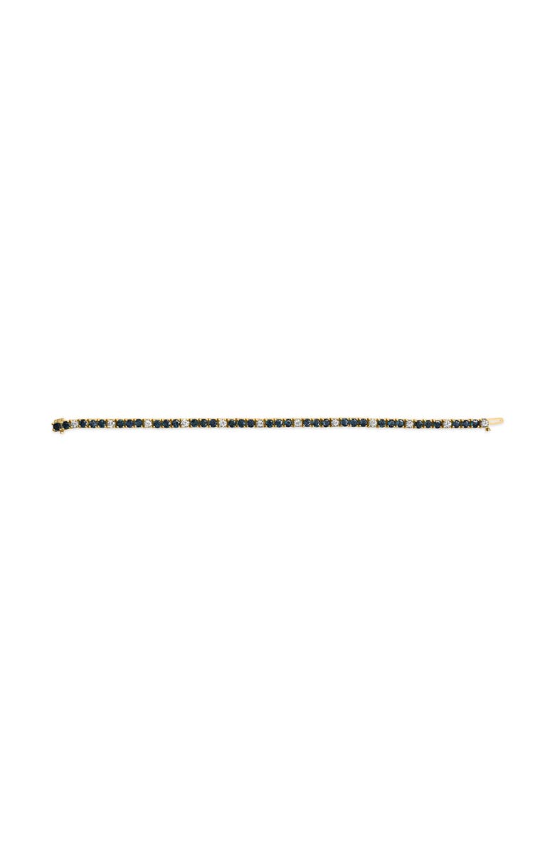 Haus of Brilliance 18K Gold 1 1/5 Cttw Diamond & Blue Sapphire Tennis Bracelet, Alternate, color, Yellow