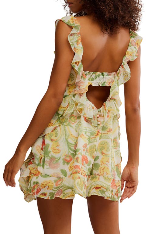 Free People Bali Flora Minidress In Neutral