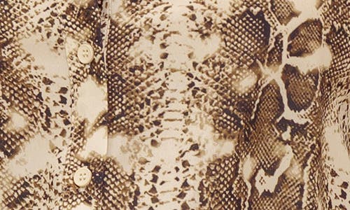 Flying Tomato Snakeskin Print Button-up Shirt In Multi
