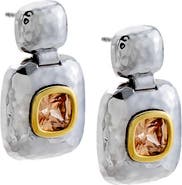 BY ADINA EDEN Two-Tone Cushion Frame Drop Earring