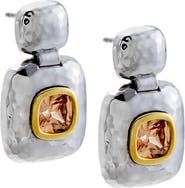 BY ADINA EDEN Two-Tone Cushion Frame Drop Earring