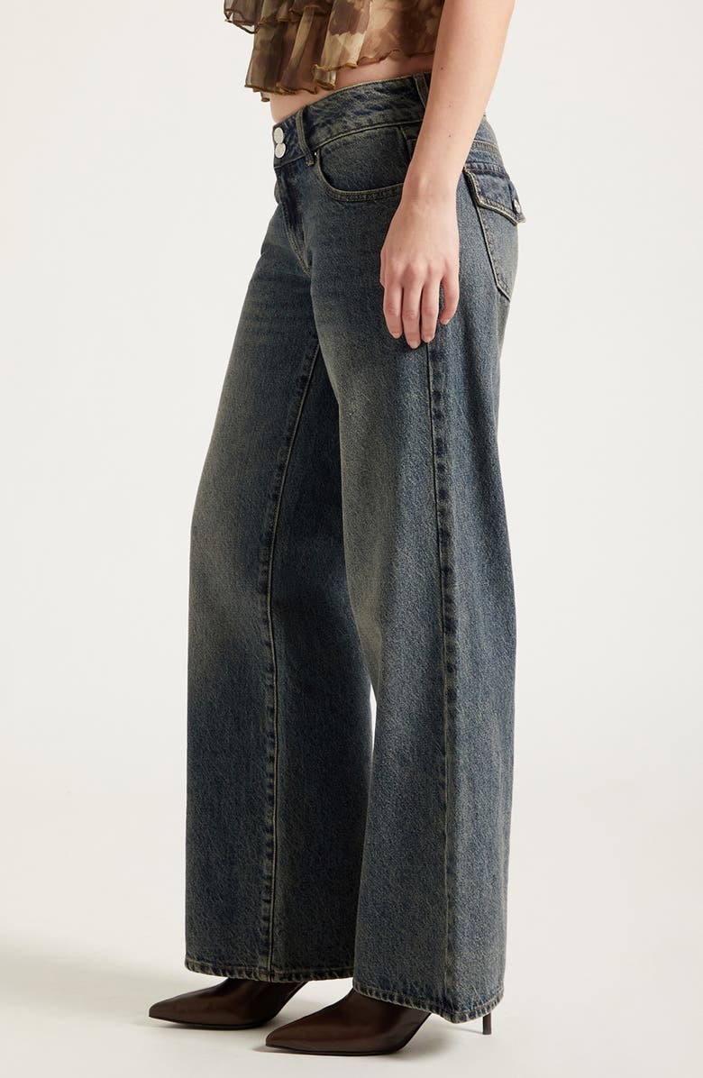 PacSun Zoe Girlfriend Jeans, Alternate, color, Dark Indigo
