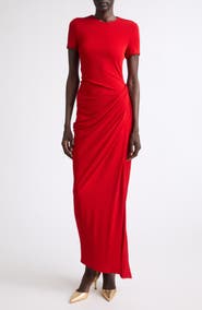 Erdem Draped Crepe Jersey Dress