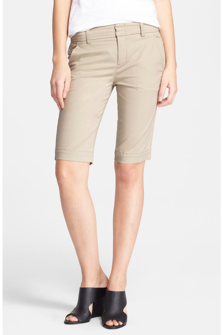 Side Buckle Bermuda Shorts, Main, color, LT KHAKI