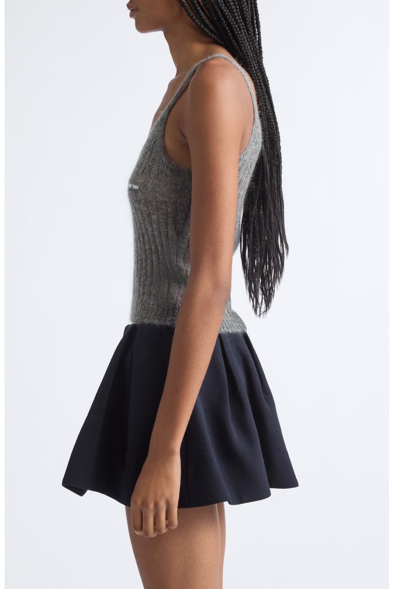 Wool & Mohair Blend Rib Sweater Camisole, Alternate, color, GREY