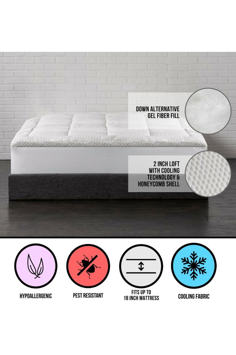 Arctic Chill Super Cooling Queen Mattress Topper, Alternate, color, WHITE