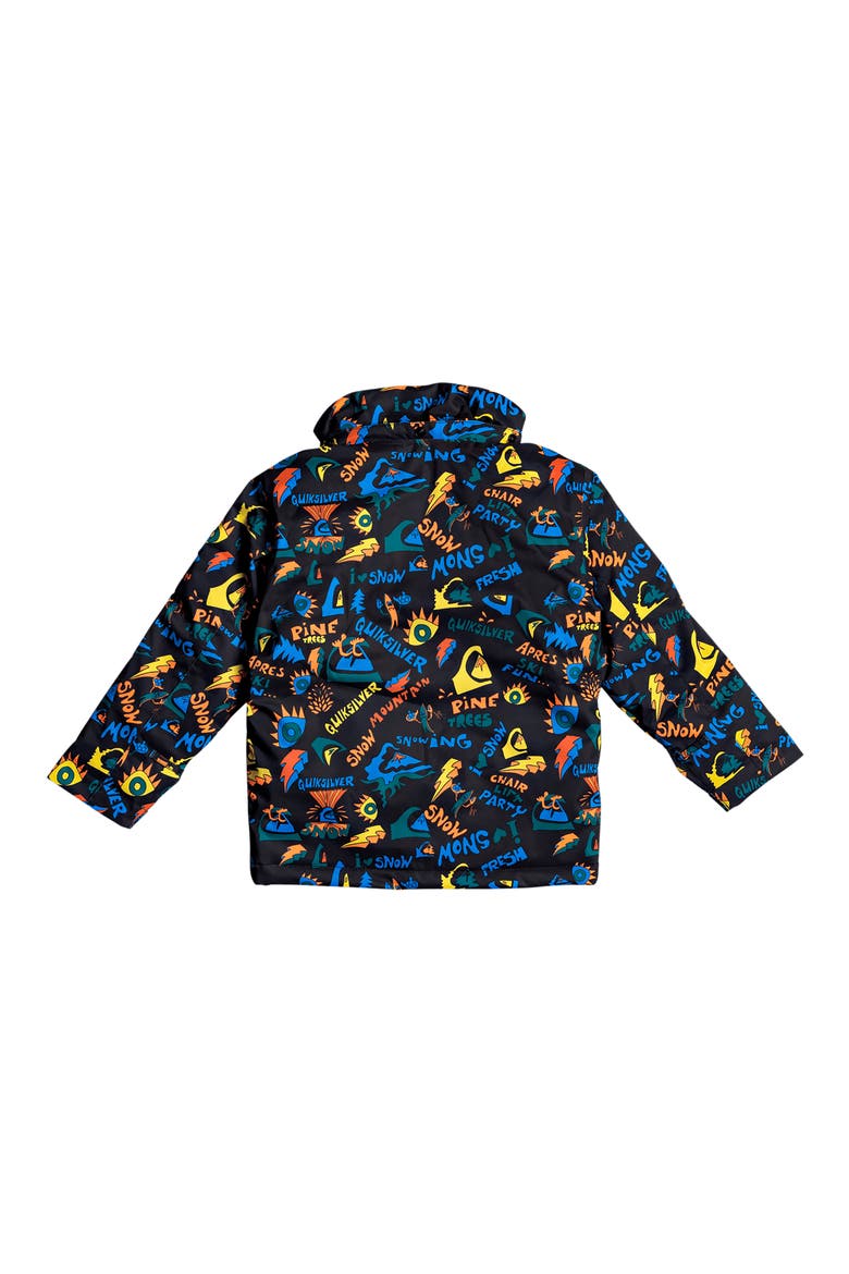 Kids' Little Mission Water Repellent Jacket, Alternate, color, TRUE BLACK SKI FUN