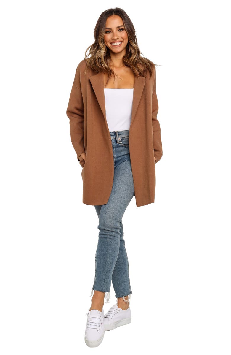 Petal & Pup Lenore Longline Cardigan, Alternate, color, Brown