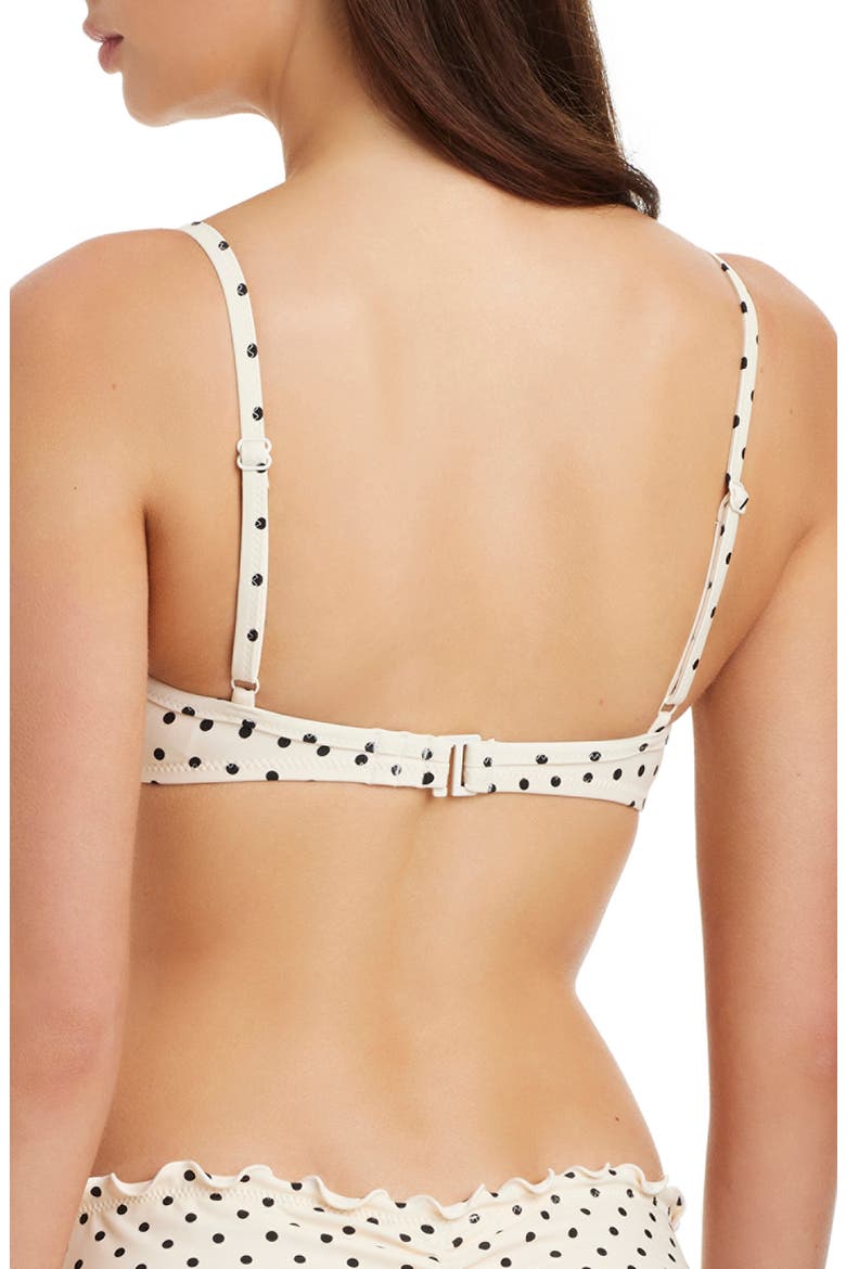 Polka Dot Bikini Top, Alternate, color, WHITE SAND