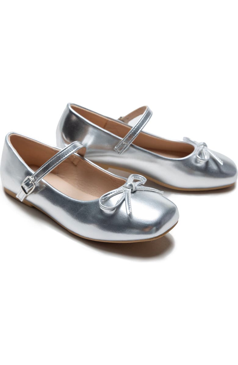 Tulleen Julietta Bow Flats, Main, color, Silver