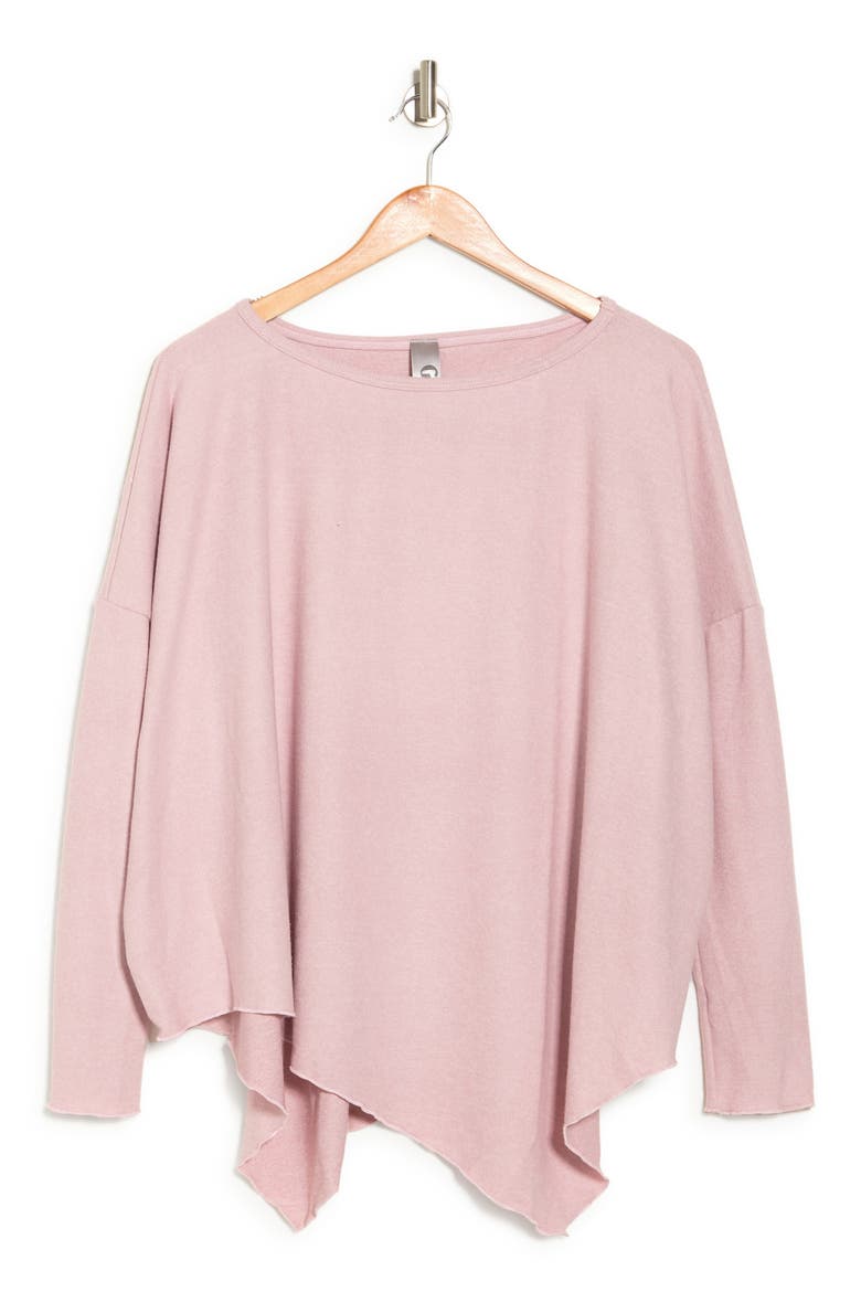 Long Sleeve Asymmetric Hem Top, Alternate, color, GOSSAMER PINK