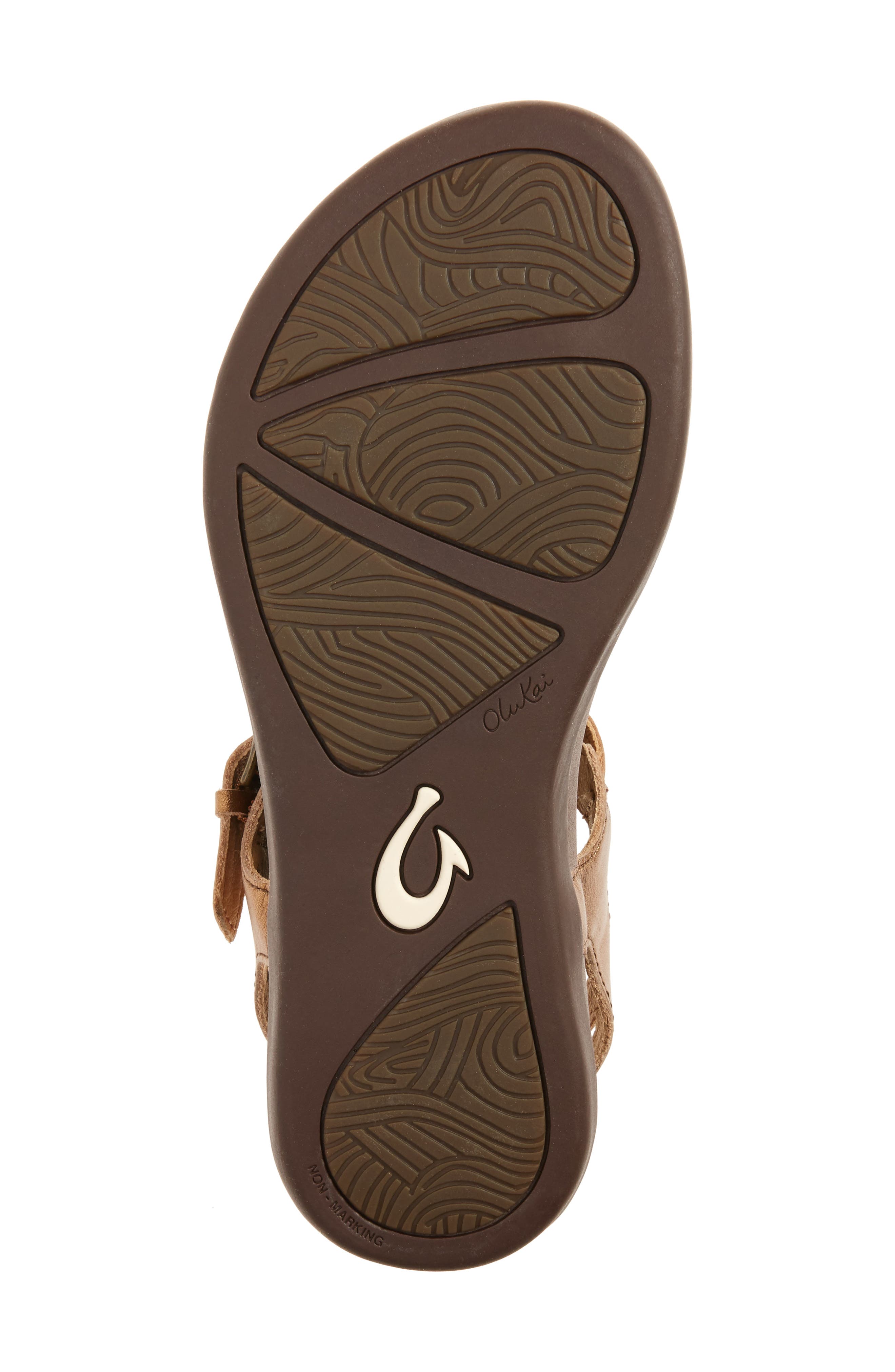 'Eheu V-Strap Sandal, Alternate, color, BRONZE/ KONA COFFEE LEATHER