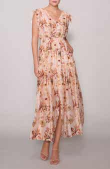 MELLODAY Flutter Sleeve Maxi Dress