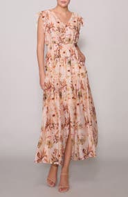 MELLODAY Flutter Sleeve Maxi Dress