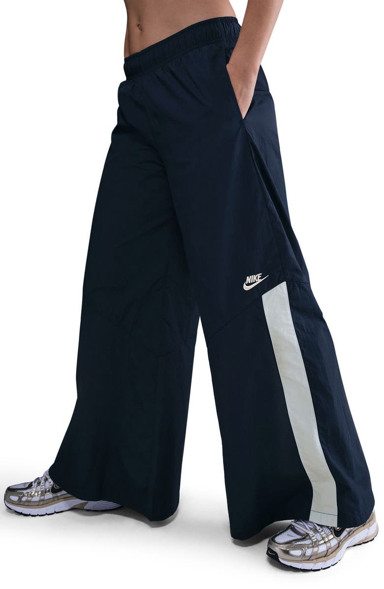 Nike Sportswear Wide Leg Pants, Alternate, color, Midnight Navy/ Sail