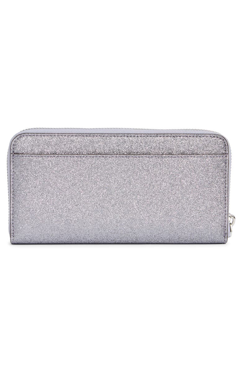 Kate Spade New York kenzie glitter zip wallet, Alternate, color, Candied Flower