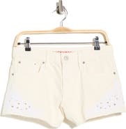 Lucky Brand Mid Rise Embroidered Cutoff Shorts