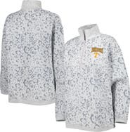 GAMEDAY COUTURE Women's Gameday Couture Heather Gray Tennessee Volunteers Leopard Quarter-Zip Sweatshirt