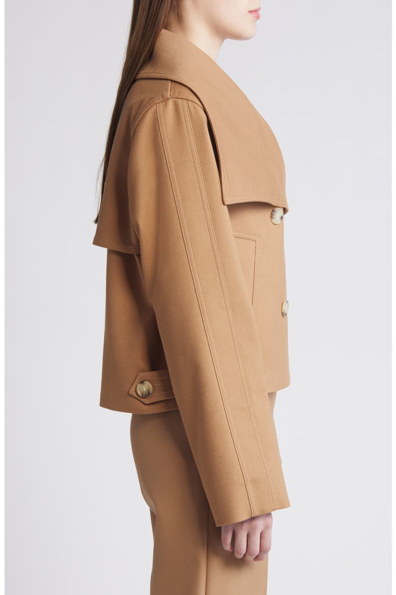 Caspera Double Breasted Jacket, Alternate, color, MED BGE
