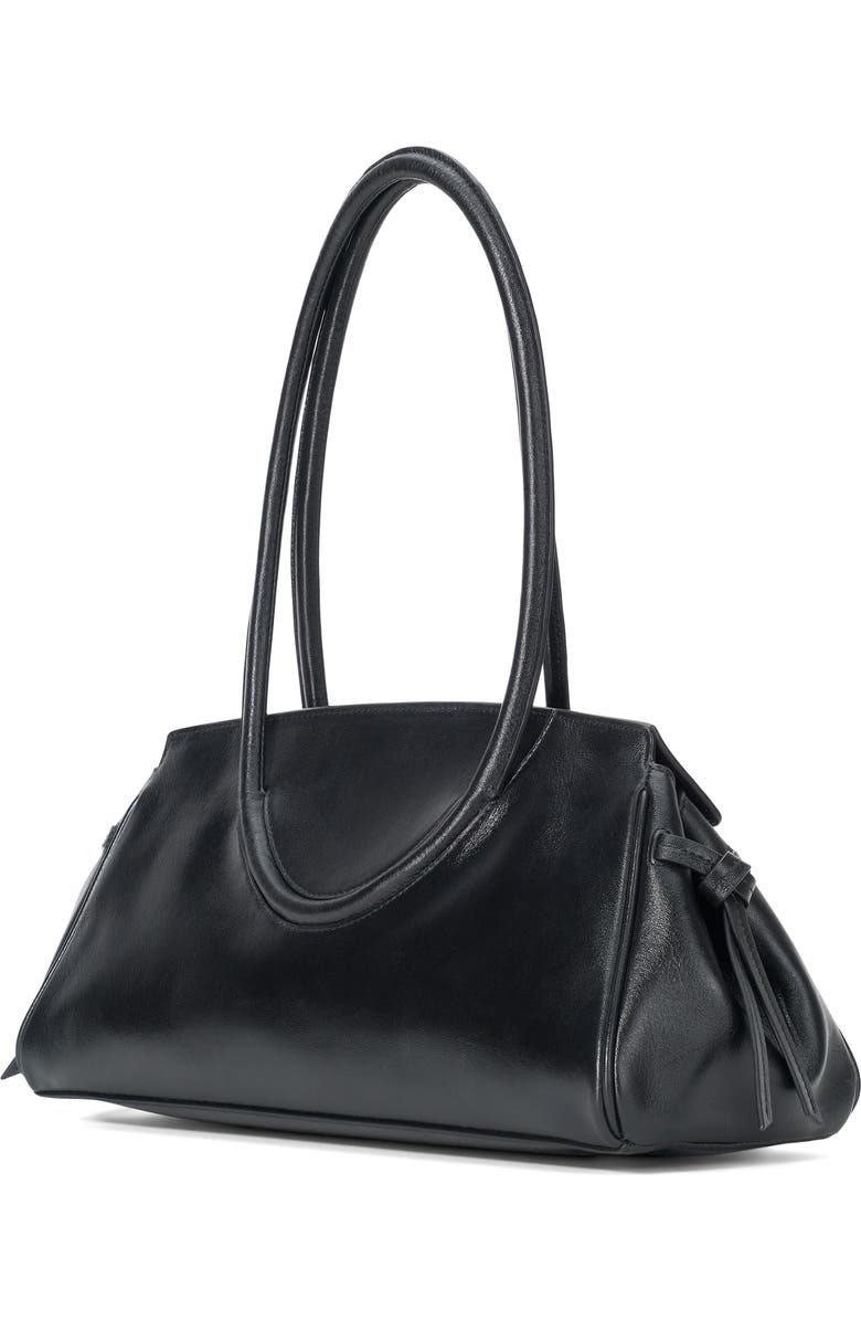 STAUD Maude Leather Shoulder Bag, Alternate, color, Black